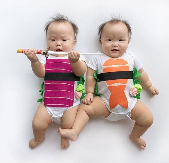disfraces caseros de Halloween para bebé: Sushi