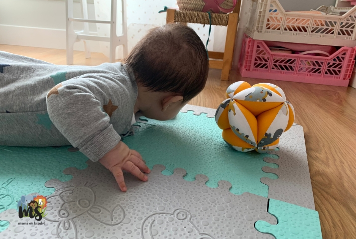 Alfombra puzzle para bebés lubabymats - Modelo mini - Mamá en la selva